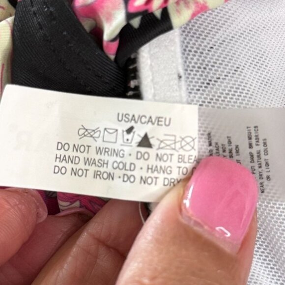 Cocopear Womens Black Floral One-Piece Swimsuit With Crossover Straps Size 3XL - Picture 6 of 14